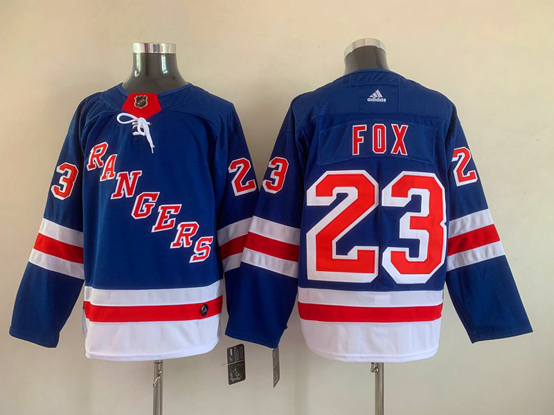 Men's New York Rangers Adam Fox #23 Blue Jersey